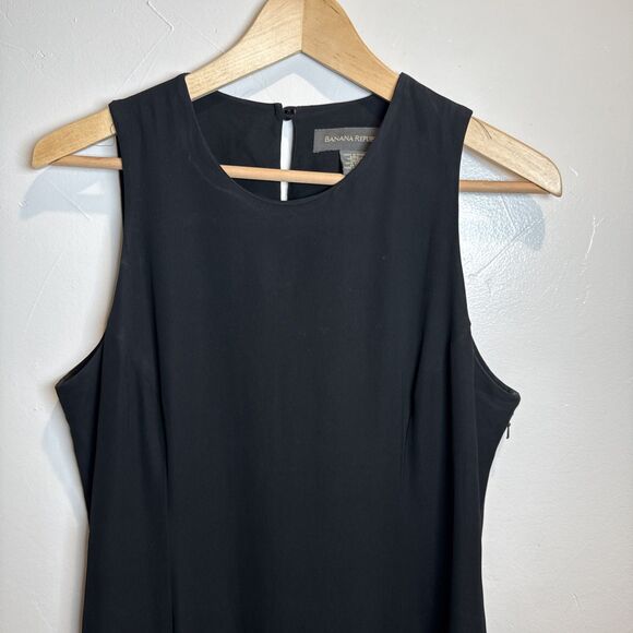 Banana Republic Black Silk Maxi Dress Women's Size 10 - Picture 2 of 16